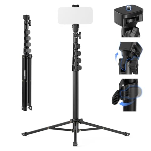 NEEWER Handy Stativ Ständer und Selfie Stick, 18,3"-61" Teleskopierbarer Tragbar Stativ mit Handyhalterung, 180° verstellbar, Kompatibel mit iPhone Android Smartphone, Action Kamera, Mini Licht, ST155 NEEWER Handy Stativ Ständer und Selfie Stick, 18,3"-61" Teleskopierbarer Tragbar Stativ mit Handyhalterung, 180° verstellbar, Kompatibel mit iPhone Android Smartphone, Action Kamera, Mini Licht, ST155 von NEEWER