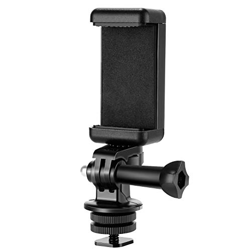 NEEWER Handyhalter/Hot Shoe Mount Adapter Set Action Kamera Mount Kompatibel mit GoPro Hero 12 11 10 9 8 DJI OSMO Action 4 3 2 iPhone 15 Pro Max 14 13 Pro Samsung S23, Anbringen an DSLR oder Ringlicht von NEEWER