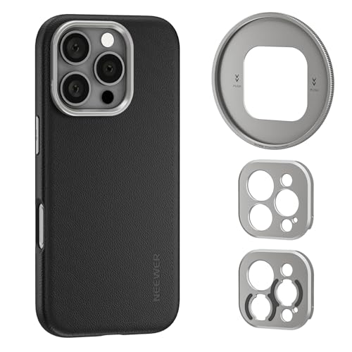 NEEWER Handyhülle für 16 Pro, rutschfeste, robuste TPU/PC Schutzhülle mit modularen hinteren Platten für 67mm Filter/17mm Objektiv/T Mobtage Objektiv kompatibel mit iPhone 16 Pro MagSafe Moment PA083P NEEWER Handyhülle für 16 Pro, rutschfeste, robuste TPU/PC Schutzhülle mit modularen hinteren Platten für 67mm Filter/17mm Objektiv/T Mobtage Objektiv kompatibel mit iPhone 16 Pro MagSafe Moment PA083P von NEEWER