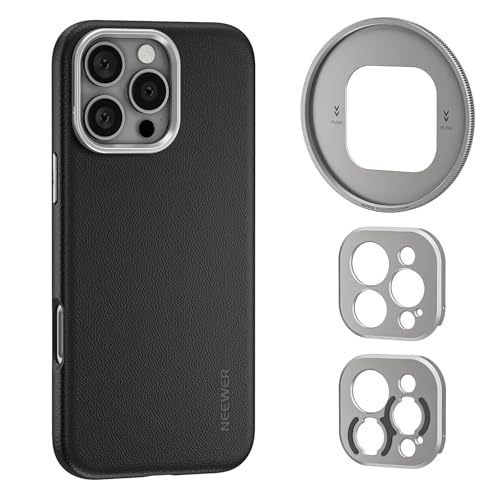 NEEWER Handyhülle für 16 Pro Max, rutschfeste, robuste TPU/PC Hülle mit modularen hinteren Platten für 67mm Filter/17mm Objektiv/T Mount Lens kompatibel mit iPhone 16 Pro Max MagSafe Moment PA084P NEEWER Handyhülle für 16 Pro Max, rutschfeste, robuste TPU/PC Hülle mit modularen hinteren Platten für 67mm Filter/17mm Objektiv/T Mount Lens kompatibel mit iPhone 16 Pro Max MagSafe Moment PA084P von NEEWER