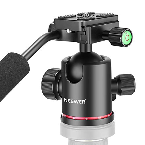 NEEWER Hochleistungs Kamera Stativkopf, Kugelkopf mit Griff und 1/4Zoll Arca Typ QR Platte, 360° Panorama Schwenkkopf für Stativ, Einbeinstativ, DSLR Kamera, Camcorder, Belastung bis zu 17,6lb/8kg NEEWER Hochleistungs Kamera Stativkopf, Kugelkopf mit Griff und 1/4Zoll Arca Typ QR Platte, 360° Panorama Schwenkkopf für Stativ, Einbeinstativ, DSLR Kamera, Camcorder, Belastung bis zu 17,6lb/8kg von NEEWER