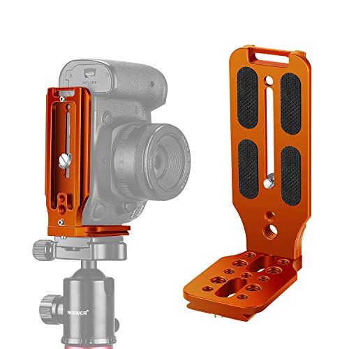 NEEWER L förmige Halterung,vertikale QR Platte,universelle DSLR Kamera,L Halterung mit 1/4" Schraube Arca Basis,kompatibel mit DJI Ronin Zhiyun Weebill Nikon Canon Sony Panasonic DSLR Kamera(Orange) von Neewer