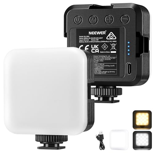 NEEWER LED Videoleuchte, tragbare zweifarbige 3200K~5600K dimmbare Kamera Weichlicht mit 3 Cold Shoe, CRI 97+, 8 Szenenmodi, 2000mAh wiederaufladbarer Akku für Gaming/YouTube/Vlog/Fotografie, NL-36AI NEEWER LED Videoleuchte, tragbare zweifarbige 3200K~5600K dimmbare Kamera Weichlicht mit 3 Cold Shoe, CRI 97+, 8 Szenenmodi, 2000mAh wiederaufladbarer Akku für Gaming/YouTube/Vlog/Fotografie, NL-36AI von NEEWER