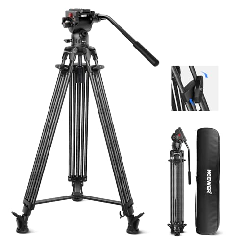 NEEWER LL34 78" Kamera Videostativ One Step Schnellspanner mit Dämpfungsflüssigkeitskopf robustes Kohlefaser Stativ mit Dual Modus QR Platte kompatibel mit DJI RS max Tragkraft 22 Pfund NEEWER LL34 78" Kamera Videostativ One Step Schnellspanner mit Dämpfungsflüssigkeitskopf robustes Kohlefaser Stativ mit Dual Modus QR Platte kompatibel mit DJI RS max Tragkraft 22 Pfund von NEEWER