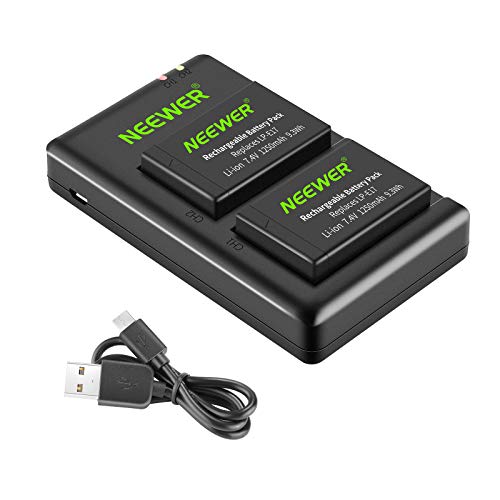 NEEWER 2 Pack LP-E17 Ersatzakku und Dual USB Ladegerät für Canon EOS R8, R10, R50, RP, 77D, 750D, 760D, 800D, 8000D, M6 II, M6, M5, M3, Rebel SL2, SL3, T6i, T6s, T7i, T8i Kameras NEEWER 2 Pack LP-E17 Ersatzakku und Dual USB Ladegerät für Canon EOS R8, R10, R50, RP, 77D, 750D, 760D, 800D, 8000D, M6 II, M6, M5, M3, Rebel SL2, SL3, T6i, T6s, T7i, T8i Kameras von NEEWER