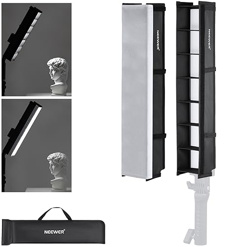 NEEWER Leuchtstoffröhren Gitter Softbox Diffusor für BH20B LED Licht Stab, Wabengitterstreifen Softbox mit Diffusor, Tragetasche, für Live Stream YouTube TikTok Porträt Produktfotos, NS2S NEEWER Leuchtstoffröhren Gitter Softbox Diffusor für BH20B LED Licht Stab, Wabengitterstreifen Softbox mit Diffusor, Tragetasche, für Live Stream YouTube TikTok Porträt Produktfotos, NS2S von NEEWER