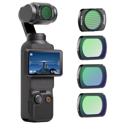 NEEWER Magnetic Effekt Filter Set kompatibel mit DJI OSMO Pocket 3, 4er Pack 8x Stern/Blue Streak Anamorphic/Black Diffusion 1/4 Filter, beschichtetes optisches HD Glas, Action Cam Objektiv Zubehör NEEWER Magnetic Effekt Filter Set kompatibel mit DJI OSMO Pocket 3, 4er Pack 8x Stern/Blue Streak Anamorphic/Black Diffusion 1/4 Filter, beschichtetes optisches HD Glas, Action Cam Objektiv Zubehör von NEEWER