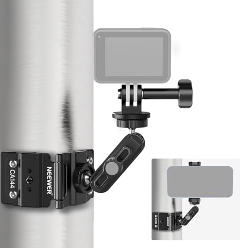 NEEWER Magnetische Zaunhalterung kompatibel mit Mevo Start Pocket Radar GoPro Insta360 DJI, Doppelter Fence Montagesatz kompatibel mit Gamechanger App für Baseball, Metall Kamera Pfostenhalter, CA144 von NEEWER