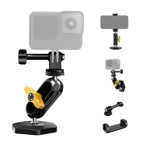 NEEWER Magnetisches Action Kamera Auto Halterung Set mit Magic Arm Ständer, Handy Halter Set, kompatibel mit GoPro Hero 13 12 11 10 Go Pro Max DJI Action Insta360 iPhone 16 Pro Max S24 Ultra, GP-40 von NEEWER