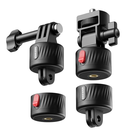 NEEWER Magnetisches Action Kamera Halterung Set, kompatibel mit GoPro Hero 13 12 11 Max DJI Osmo Action Insta360, ABS Magnetische Quick Release Mount für POV Aufnahmen, GP-24 von NEEWER