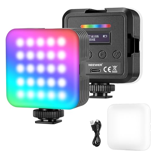 NEEWER Magnetisches RGB Videoleuchte, 2er Pack, 360° Vollfarb RGB61 LED Kamera Video Licht Kameralicht mit 3 Cold Shoes/CRI 97+/20 Szenen/2500K-8500K/2000mAh wiederaufladbare tragbare LED Selfie Licht NEEWER Magnetisches RGB Videoleuchte, 2er Pack, 360° Vollfarb RGB61 LED Kamera Video Licht Kameralicht mit 3 Cold Shoes/CRI 97+/20 Szenen/2500K-8500K/2000mAh wiederaufladbare tragbare LED Selfie Licht von NEEWER