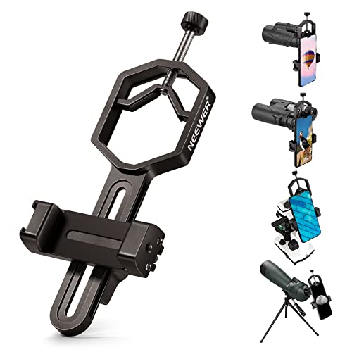 NEEWER Metall Teleskop Handyhalterung, 2,09"-3,54" Universal Handyhalterung für Spektiv Teleskop Mikroskop Binokular Monokular, Passend für Okular mit Durchmesser 1,02"-2,05" NEEWER Metall Teleskop Handyhalterung, 2,09"-3,54" Universal Handyhalterung für Spektiv Teleskop Mikroskop Binokular Monokular, Passend für Okular mit Durchmesser 1,02"-2,05" von Neewer