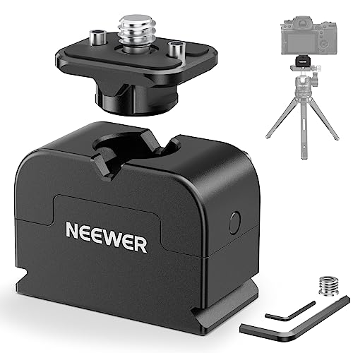 NEEWER Mini Schnellwechselplatte und Arca Basis Set, Drop in Kamerahalterung mit abnehmbaren Stiften, 1/4" 3/8" Schraube für Feldmonitor LED Lichtstativ, kompatibel mit SmallRig NEEWER Käfige UA024 von NEEWER