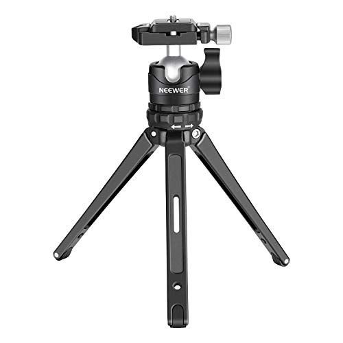 NEEWER Mini-Stativ für Kamera, kompaktes Desktop-Stativ mit 360° niedrigem Profil-Kugelkopf, 6,35 mm Arca-Typ-QR-Platte für DSLR-Action-Kamera, Handyhalterung für Stream-Reisen, Vlogging, maximale von NEEWER