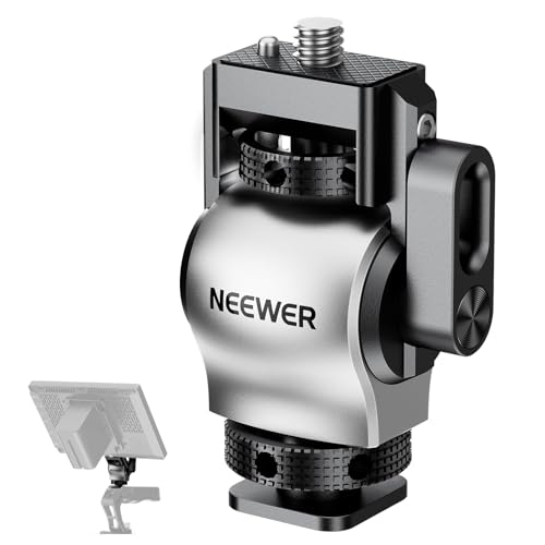 NEEWER Monitor Mount Farbblockierende Halterung mit Cold Shoe, verdrehsichere 1/4" Schraube 360° drehbar 180° Neigungsdämpfung kompatibel mit Atomos Ninja V 5" und 7" Feldmonitor, SmallRig Cage, MA013 von NEEWER