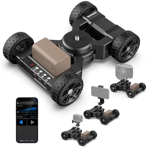 NEEWER DL400 Upgraded Motorized Camera Slider Dolly mit App Steuerung, Ultra Quiet Powerful Dual Motor Drive, 5H Laufzeit, Kompatibel mit GoPro iPhone Android Samsung Smartphone DSLR Kamera Camcorder von NEEWER