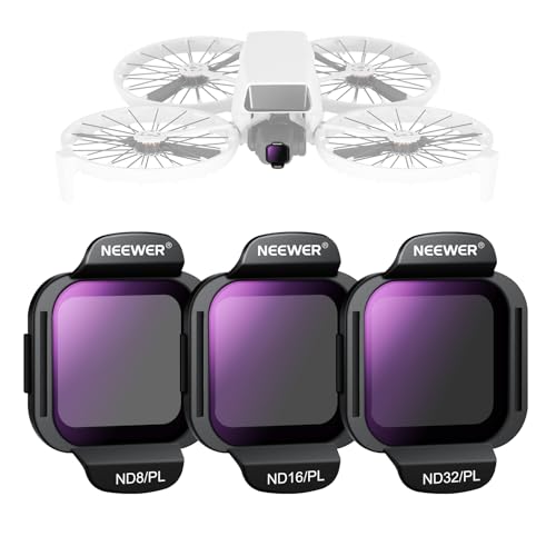 NEEWER ND/CPL Filter Zubehör Set kompatibel mit DJI Flip Drone (3er Pack), ND8/PL ND16/PL ND32/PL, Snap On, Mehrfach beschichtetes optisches HD Glas, Graufilter Polfilter ND Linsen Filter Set, FL-N37 von NEEWER