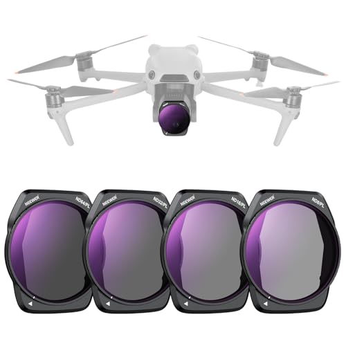 NEEWER ND/PL Filter Set Kompatibel mit DJI Air 3S, 4er Pack ND8/PL, ND16/PL, ND32/PL, ND64/PL Graufilter Polarisator, Drohnen Objektiv Zubehör, schlank mehrfach beschichtetes optisches HD Glas, FL-A87 von NEEWER