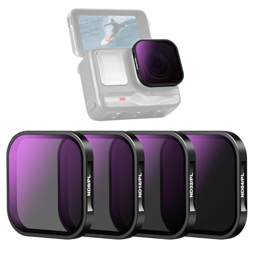 NEEWER ND/PL Filter Set kompatibel mit Insta360 ACE PRO, 4er Pack ND8/PL ND16/PL ND32/PL ND64/PL Action Kamera Zubehör, CPL Polarisations und ND Filter 2 in 1, Neutraldichte Polarisationsfilter Set von NEEWER