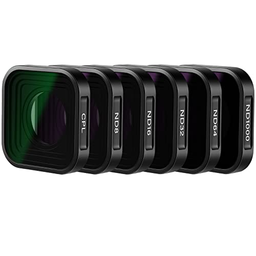 NEEWER ND Filter Set Kompatibel mit GoPro Hero 13 12 11 10 9 Black, 6er Pack (CPL/ND8/ND16/ND32/ND64/ND1000) Hero 9 Hero 10 Hero 11 Action Kamera Zubehör Neutraldichte Polarisator Objektiv Filter Set von NEEWER