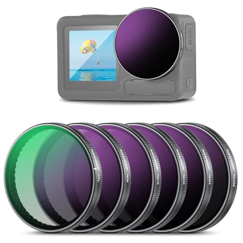 NEEWER ND Filter Set kompatibel mit DJI Osmo Action 5 Pro/4/3, 6er Pack ND8+ND16+ND32+ND64+ND256+CPL Graufilter Polarisationsfilter Actionkamera Zubehör, Mehrfach beschichtet optisches HD Glas, FL-A98 NEEWER ND Filter Set kompatibel mit DJI Osmo Action 5 Pro/4/3, 6er Pack ND8+ND16+ND32+ND64+ND256+CPL Graufilter Polarisationsfilter Actionkamera Zubehör, Mehrfach beschichtet optisches HD Glas, FL-A98 von NEEWER