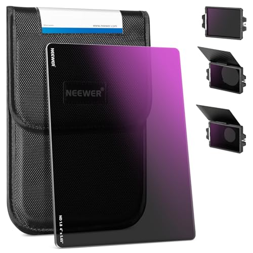 NEEWER ND1,8 (6 Stops) quadratischer ND Filter, 4 x 5,65Zoll, doppelseitiger 30 Multi Nano beschichteter Kino Neutraldichtefilter für NEEWER Matte Box, kompatibel mit Tilta, kompatibel mit SmallRig von NEEWER