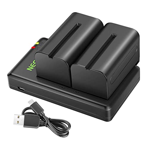 NEEWER NP-F750 2X 5600 mAh Li-Ionen-Ersatzakku mit USB-Ladegerät, kompatibel mit Sony NP-F550 570 750 770 930 950 FM55H FM500H QM71 QM91 QM71D, NEEWER LED-Licht, Monitor, motorisiertem Slider NEEWER NP-F750 2X 5600 mAh Li-Ionen-Ersatzakku mit USB-Ladegerät, kompatibel mit Sony NP-F550 570 750 770 930 950 FM55H FM500H QM71 QM91 QM71D, NEEWER LED-Licht, Monitor, motorisiertem Slider von NEEWER