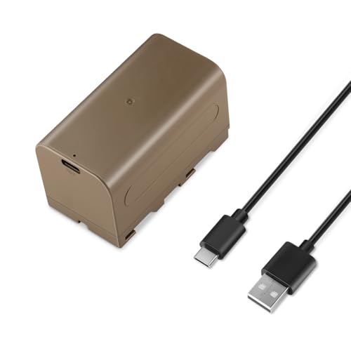 NEEWER NP-F750 7000mAh Ersatzakku Battery, 5,4 Std.volle Ladezeit mit USB Typ C Anschluss/Kabel, wiederaufladbar Kamera Camcorder Videoleuchte Monitor Akku kompatibel mit Sony NP-F550 F750 F950 F970 von NEEWER