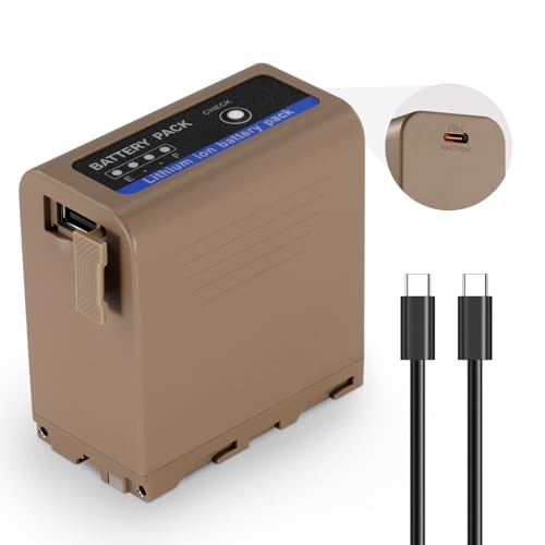 NEEWER TP-F970 10500mAh Ersatzakku, 4.8Hrs volle Ladezeit 20W PD Schnellladung USB C Kabel, wiederaufladbarer Kamera Camcorder Video Licht Monitor Akku für Sony FX3/FX30/A7, für Canon R5, für Nikon Z8 NEEWER TP-F970 10500mAh Ersatzakku, 4.8Hrs volle Ladezeit 20W PD Schnellladung USB C Kabel, wiederaufladbarer Kamera Camcorder Video Licht Monitor Akku für Sony FX3/FX30/A7, für Canon R5, für Nikon Z8 von NEEWER