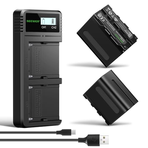 NEEWER NP-F970 Replacement Battery mit LCD Schnellladegerät Dual USB C Akku für Sony FX3/FX30/A7, für Canon R5, für Nikon Z8, Handycam, LED Videoleuchte Monitor, motorisierter Schieber, 2 Stück NEEWER NP-F970 Replacement Battery mit LCD Schnellladegerät Dual USB C Akku für Sony FX3/FX30/A7, für Canon R5, für Nikon Z8, Handycam, LED Videoleuchte Monitor, motorisierter Schieber, 2 Stück von NEEWER
