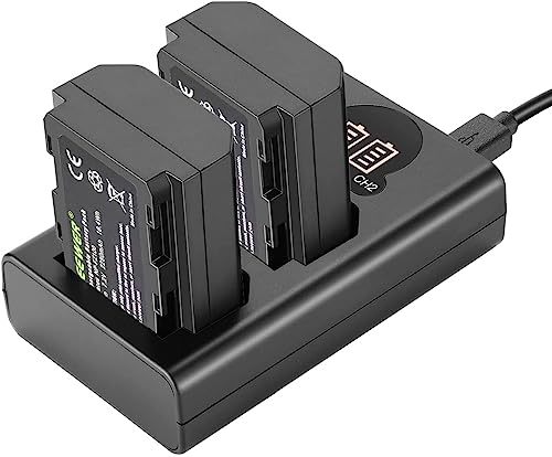 NEEWER 2 Pack 2280mAh NP-FZ100 Ersatzakku und Dual USB Ladegerät mit LCD Bildschirm, Kompatibel mit Sony ZV-E10II A9III A7CII ZV-E1 A7III A7IV FX3 FX30 A6700 A1 A7C A7CR A7RIV A7RV A7SIII A9II NEEWER 2 Pack 2280mAh NP-FZ100 Ersatzakku und Dual USB Ladegerät mit LCD Bildschirm, Kompatibel mit Sony ZV-E10II A9III A7CII ZV-E1 A7III A7IV FX3 FX30 A6700 A1 A7C A7CR A7RIV A7RV A7SIII A9II von NEEWER