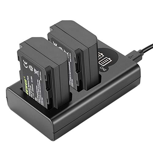 NEEWER NP-FZ100 Ersatz Akku 2er 2280mAh Battery und Dual USB Ladegerät mit LCD Bildschirm, kompatibel mit Sony ZV-E1 A7III A7IV FX3 FX30 A6600 A6700 A1 A7C A7CII A7CR A7RIII A7RIV A7RV A7SIII A9 A9II von NEEWER