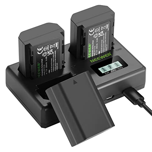 NEEWER NP-FZ100 Ersatzakku und Ladegerät Set, 3 Pack 2280mAh NP-FZ100 Akku&Triple Slot USB Ladegerät Kompatibel mit Sony A7CII ZV-E1 A7III FX3 FX30 A6700 A1 A7C A7CR A7RV A7SIII A9II Kameras NEEWER NP-FZ100 Ersatzakku und Ladegerät Set, 3 Pack 2280mAh NP-FZ100 Akku&Triple Slot USB Ladegerät Kompatibel mit Sony A7CII ZV-E1 A7III FX3 FX30 A6700 A1 A7C A7CR A7RV A7SIII A9II Kameras von NEEWER