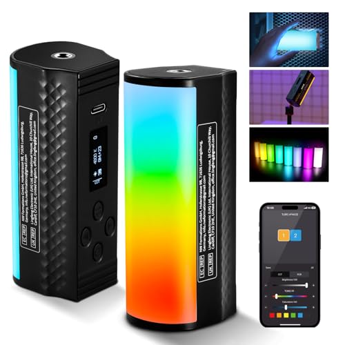 NEEWER Pro Magnetisch Handlichtstab mit APP DMX Steuerung/benutzerdefinierten Effekten/Lichtgruppe 360° voll RGB 3200mAh 2500~10000K dimmbare LED Beleuchtung CRI97 17 Szenen für Video Streaming, TL98C NEEWER Pro Magnetisch Handlichtstab mit APP DMX Steuerung/benutzerdefinierten Effekten/Lichtgruppe 360° voll RGB 3200mAh 2500~10000K dimmbare LED Beleuchtung CRI97 17 Szenen für Video Streaming, TL98C von NEEWER