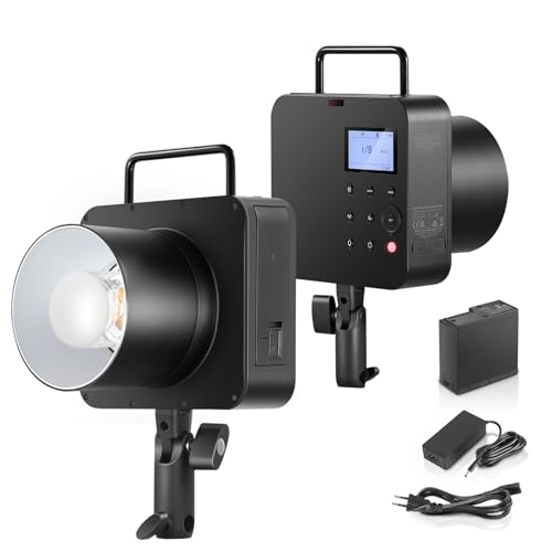 NEEWER Q4 400 Ws 2,4G TTL Studioblitz (NEUES AUSSEHEN), 1/8000 HSS 2800mAh batteriebetriebenes Blitzlicht Fotografie Monolight 30W Einstelllampe/400 Vollleistungsblitz/0,01–1,2s Recycling/Bowens Mount von NEEWER