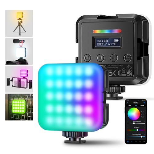 NEEWER RGB62 Videoleuchte, RGB, magnetisch, mit App-Steuerung, 2 Stück, 360 ° LED-Kamera, 360 ° mit 3 Kaltschuhen CRI97 + 2500 K-8500 K, 17 Szenen, 2000 mAh, wiederaufladbar, tragbar, Selfie NEEWER RGB62 Videoleuchte, RGB, magnetisch, mit App-Steuerung, 2 Stück, 360 ° LED-Kamera, 360 ° mit 3 Kaltschuhen CRI97 + 2500 K-8500 K, 17 Szenen, 2000 mAh, wiederaufladbar, tragbar, Selfie von NEEWER