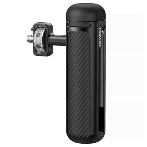 NEEWER Seitengriff Side Handle, 360° drehbarer oberer Griff mit 1/4" Schraube, Anti Twist Pin Cold Shoe, Gummi Handygriff für iPhone 16 15 Pro Max Samsung Galaxy S24 Ultra NEEWER Phone Cage Rig, PA046 von NEEWER