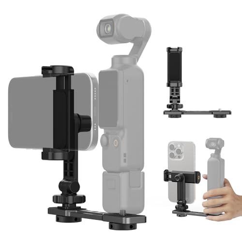 NEEWER Smartphone Halterung kompatibel mit DJI Osmo Pocket 3, Professionelle Handyhalterung mit 1/4" Gewinde & Kaltblitzschuh für Stativ, Verlängerungsstange, Videolicht und Mikrofon, AC021 von NEEWER