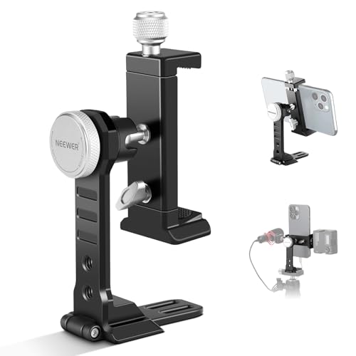 NEEWER Smartphone Stativhalterung, 360° drehbare Telefonhalterung mit Cold Shoe Mount und Arca Type Base Kompatibel mit iPhone 14 Pro Max Galaxy S22 Ultra Pixel und 2.6"-4" Wide Smartphone von NEEWER