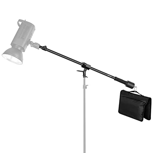 NEEWER Stativ Auslegerarm, 35" bis 61" (89 bis 155 cm) mit 1,5kg Gegengewicht und Sandsack, 1/4" Schraube, kompatibel mit Softbox, Studiolicht, Blitz, Schirm, Ringlicht, max. Belastung 5kg von NEEWER