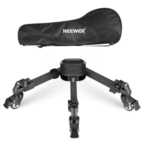 NEEWER Stativwagen für Fotografie, Kamerawagen mit Schnellverschluss und 2" Gummirädern, Teleskopbeinen, Griff, Tasche, 33Pfund Schwerlast, Tripod Dolly für DSLR Kamera Camcorder Videoaufnahmen, TS009 NEEWER Stativwagen für Fotografie, Kamerawagen mit Schnellverschluss und 2" Gummirädern, Teleskopbeinen, Griff, Tasche, 33Pfund Schwerlast, Tripod Dolly für DSLR Kamera Camcorder Videoaufnahmen, TS009 von NEEWER