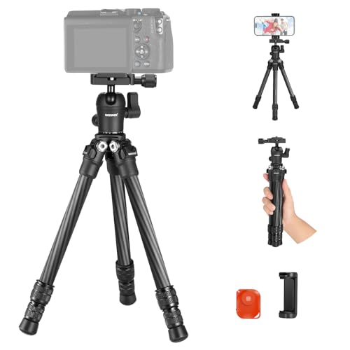 NEEWER TP09 Carbon Fiber Mini Stativ, 20“ Tischstativ mit 360° Kugelkopf, Telefonhalter, Fernbedienung, leichtes kompaktes Reisestativ für DSLR Kamera Video Camcorder, Telefon, Max. Belastung 11Pfund NEEWER TP09 Carbon Fiber Mini Stativ, 20“ Tischstativ mit 360° Kugelkopf, Telefonhalter, Fernbedienung, leichtes kompaktes Reisestativ für DSLR Kamera Video Camcorder, Telefon, Max. Belastung 11Pfund von NEEWER