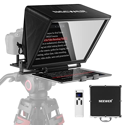 NEEWER Teleprompter X14 mit RT 110 Fernbedienung und APP Steuerung (Bluetooth Verbindung über NEEWER Teleprompter App),tragbar,Keine Montage,kompatibel mit iPad,Android,Tablet,Smartphone,DSLR Kamera von NEEWER