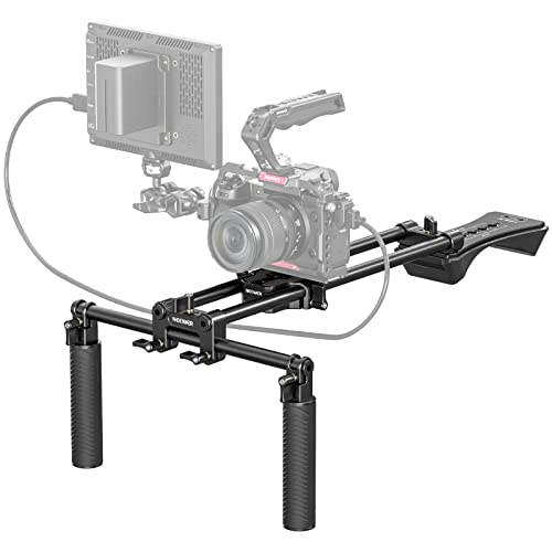 NEEWER Universal Shoulder Rig Set, 16"/40cm Erweitertes 15mm Stange Unterstützung System Kamerastabilisator für DSLR Camcorder, Kompatibel mit SmallRig Folge Focus/Lens Support/Matte Box, SR004 von NEEWER