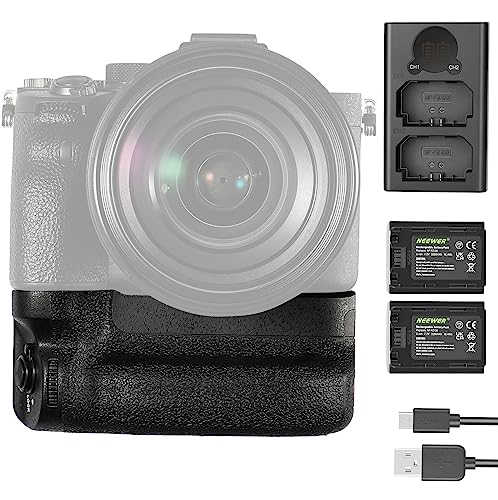 NEEWER Vertikaler Batteriegriff Ersatz für VG-C4EM, Akkugriff mit Zwei NP-FZ100 Akkus und Ladegerät Set, Batterie Handgriff kompatibel mit Sony A7R V A7R IV A9 II A7 IV A7S III A1, BG A7IV NEEWER Vertikaler Batteriegriff Ersatz für VG-C4EM, Akkugriff mit Zwei NP-FZ100 Akkus und Ladegerät Set, Batterie Handgriff kompatibel mit Sony A7R V A7R IV A9 II A7 IV A7S III A1, BG A7IV von NEEWER