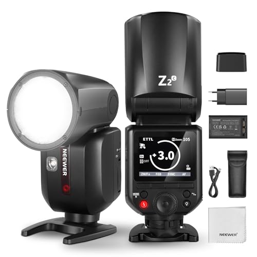 NEEWER Z2-C Flash 2,4G TTL Rundkopf Blitz Speedlite Kompatibel mit Canon, 76W Speedlight mit verbesserter Benutzeroberfläche, Modellierlampen, TTL/M schnell TCM Schalter, 1/8000s HSS, 2600mAh Akku NEEWER Z2-C Flash 2,4G TTL Rundkopf Blitz Speedlite Kompatibel mit Canon, 76W Speedlight mit verbesserter Benutzeroberfläche, Modellierlampen, TTL/M schnell TCM Schalter, 1/8000s HSS, 2600mAh Akku von NEEWER