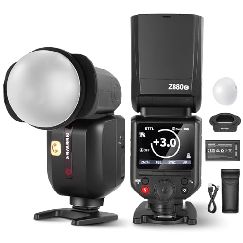 NEEWER Z880-C 76W 2,4G TTL Kamera Blitz Speedlite Flash kompatibel mit Canon, Diffusor und Adapter, Modellierlampe, TTL/M Schnellschalter, GN60 1/8000s HSS 7,2V/3000mAh Akku 600 Vollleistungs Blitze NEEWER Z880-C 76W 2,4G TTL Kamera Blitz Speedlite Flash kompatibel mit Canon, Diffusor und Adapter, Modellierlampe, TTL/M Schnellschalter, GN60 1/8000s HSS 7,2V/3000mAh Akku 600 Vollleistungs Blitze von NEEWER