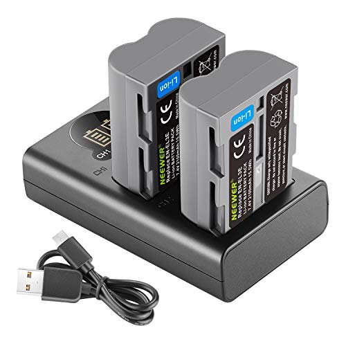Neewer 2100 mAh Ersatz-Akku für Nikon EN-EL3e – mit Dual-USB-Ladegerät mit LCD-Anzeige, kompatibel mit Nikon D50 D70 D70s D80 D90 D100 D200 D300 D300s D700 Neewer 2100 mAh Ersatz-Akku für Nikon EN-EL3e – mit Dual-USB-Ladegerät mit LCD-Anzeige, kompatibel mit Nikon D50 D70 D70s D80 D90 D100 D200 D300 D300s D700 von Neewer