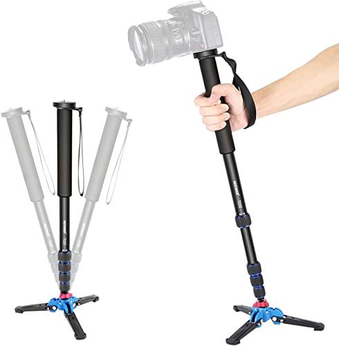 Neewer Ausziehbares Einbeinstativ für Kamera mit Abnehmbarer und Faltbarer Halterung: aus Aluminiumlegierung, Höhe von 52 – 168 cm für DSLR Nikon Sony; zulässige Belastung von 5 kg Neewer Ausziehbares Einbeinstativ für Kamera mit Abnehmbarer und Faltbarer Halterung: aus Aluminiumlegierung, Höhe von 52 – 168 cm für DSLR Nikon Sony; zulässige Belastung von 5 kg von NEEWER