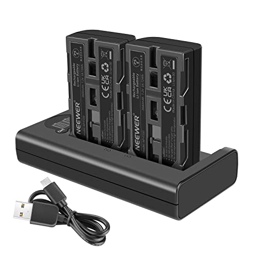 Neewer Ersatz-Akku NP-F550 mit Dual-Ladegerät für Sony NP-F970 F750 F560 F530 F570 CCD-SC55 TR516 TR716 etc. 2 Stück Neewer Ersatz-Akku NP-F550 mit Dual-Ladegerät für Sony NP-F970 F750 F560 F530 F570 CCD-SC55 TR516 TR716 etc. 2 Stück von Neewer
